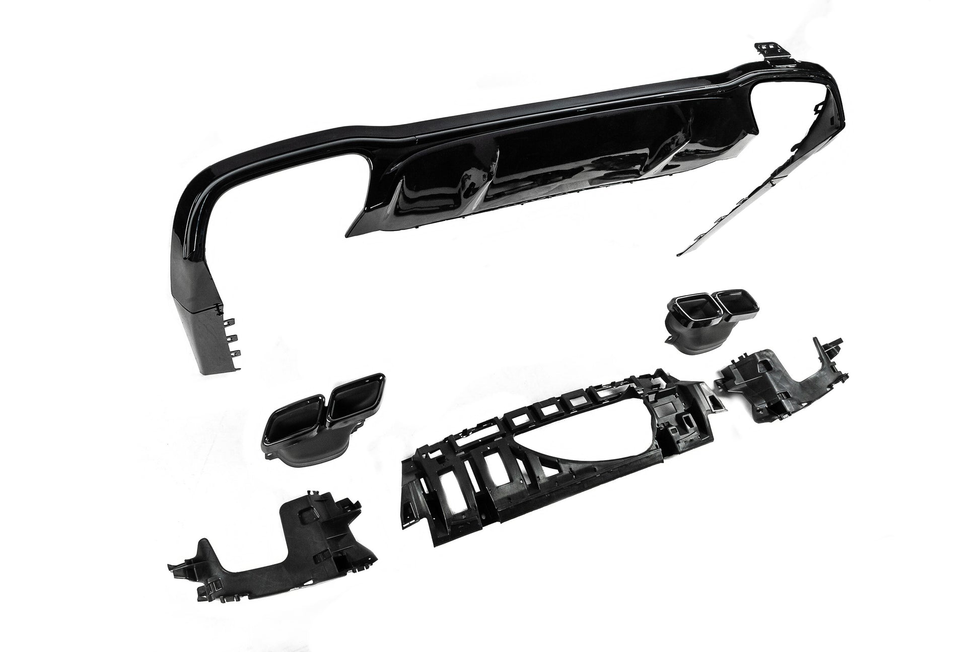 Rear diffuser with Black nozzles (for AMG/AMG-Line, E63 Design 2016-2020) for Mercedes E-class W213 2016-2023 - image 5