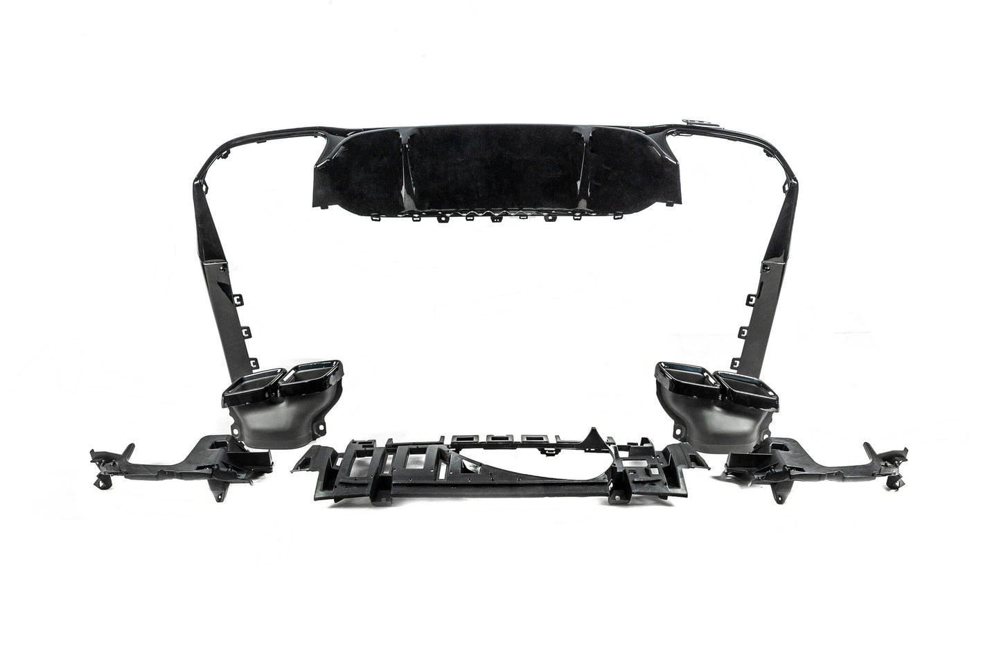 Rear diffuser with Black nozzles (for AMG/AMG-Line, E63 Design 2016-2020) for Mercedes E-class W213 2016-2023 - image 6