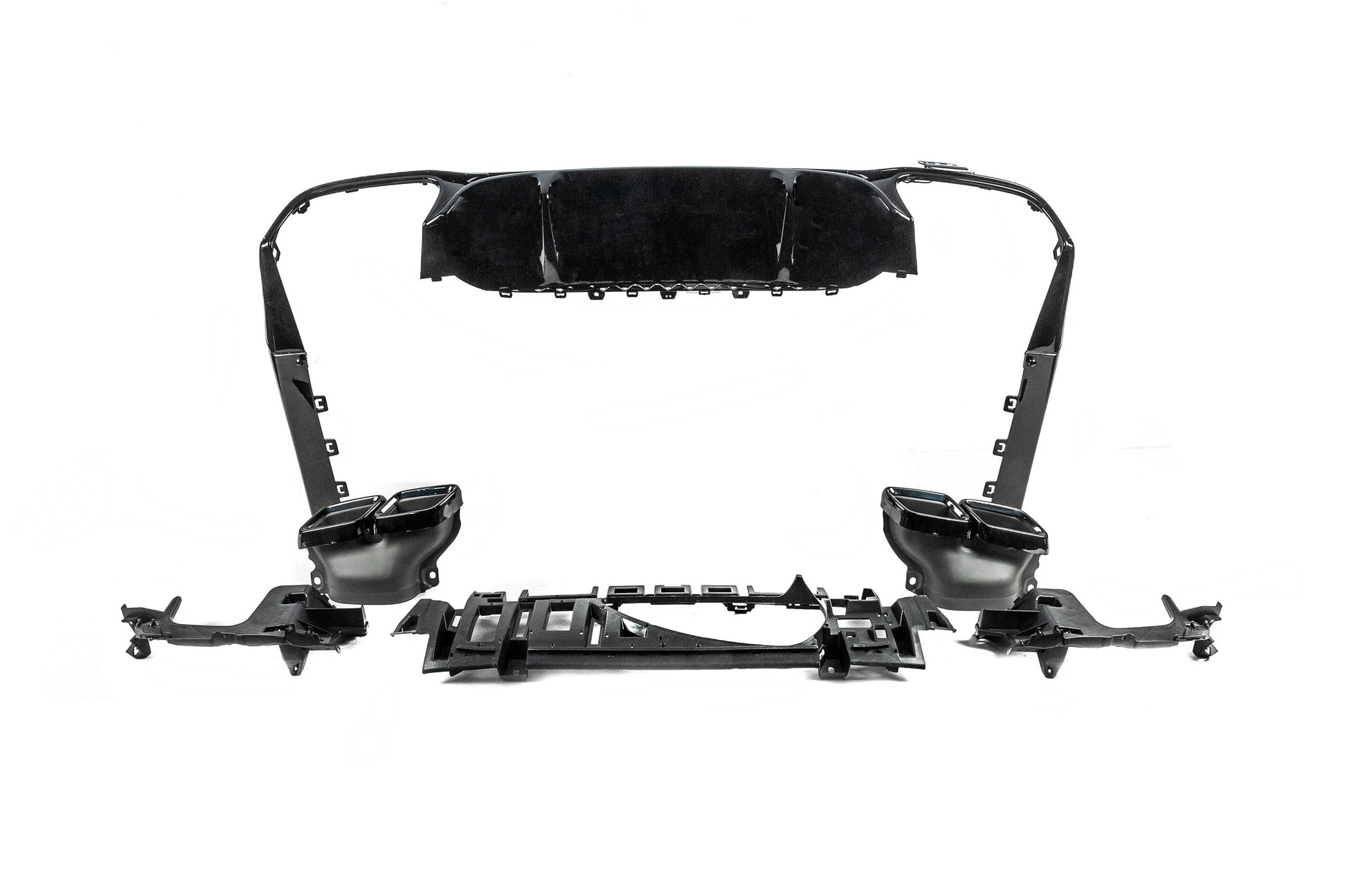 Rear diffuser with Black nozzles (for AMG/AMG-Line, E63 Design 2016-2020) for Mercedes E-class W213 2016-2023 - image 6