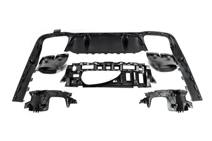 Rear diffuser with Black nozzles (for AMG/AMG-Line, E63 Design 2016-2020) for Mercedes E-class W213 2016-2023 - image 7