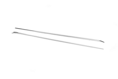 Molding on the rail of the sliding door (2 pcs., stainless steel) for Ford Connect 2010-2013 - Reelken Auto