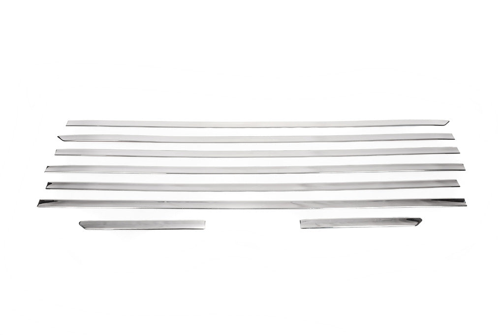 The lower glass moldings (8 pcs., Stainless steel) for Ford Custom 2013-2022 - image 2