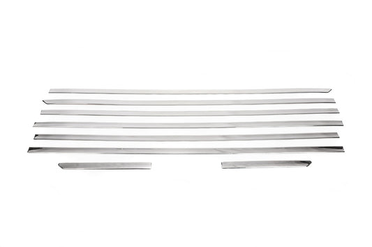 The lower glass moldings (8 pcs., Stainless steel) for Ford Custom 2013-2022 - image 2