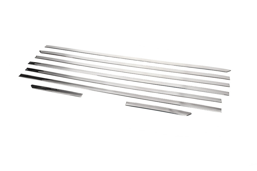 The lower glass moldings (8 pcs., Stainless steel) for Ford Custom 2013-2022 - image 3