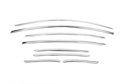 The upper mouldings of the Windows (8 pieces, stainless steel) for Ford Fiesta 2008-2017 - Reelken Auto