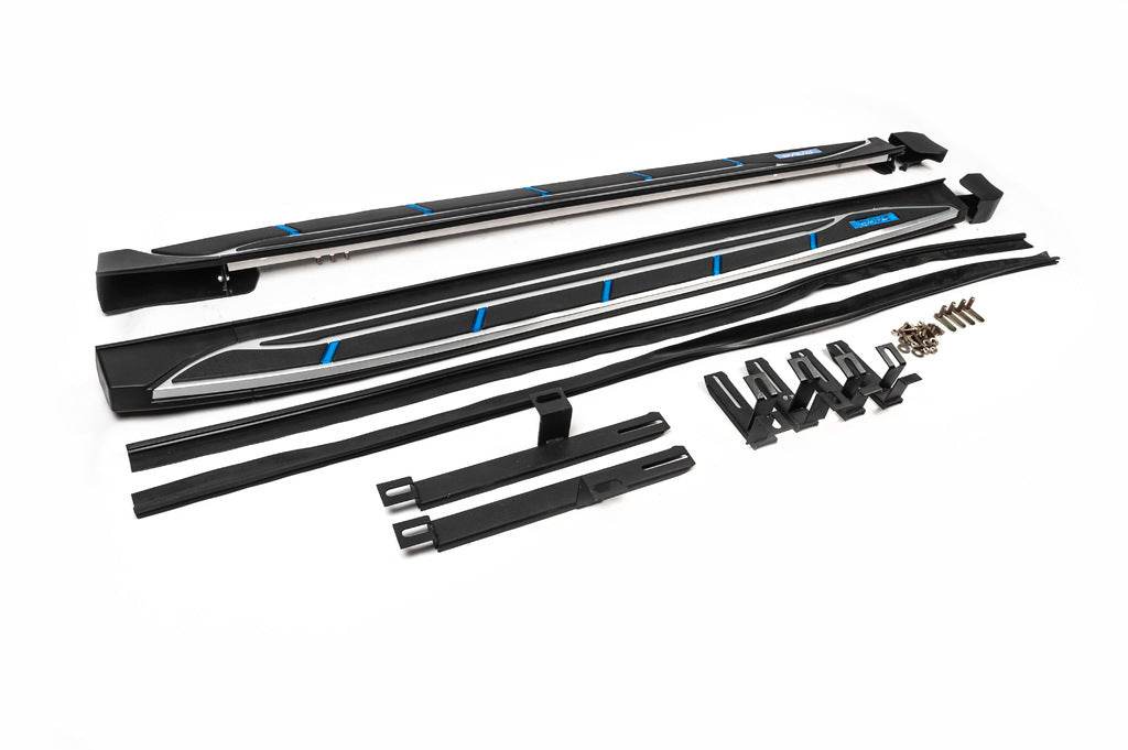 Side steps OEM V4 (2016-2018, 2 pcs, aluminum) for Toyota Rav 4 2013-2018 - Reelken Auto