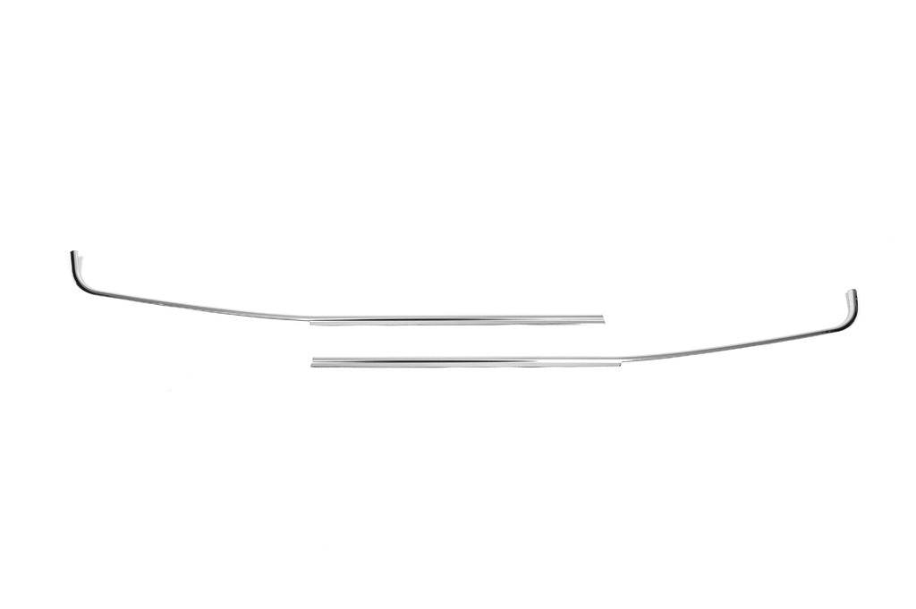 Glass edging (2 pieces, stainless steel) for Ford Courier 2014-2023 - Reelken Auto