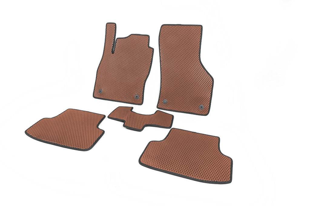 EVA mats for Golf 7 (Brown) for Volkswagen Golf 7/E-Golf - Reelken Auto