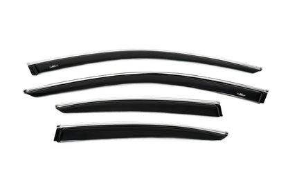 Window deflectors with chrome trim (4 pcs, HIC) for Lexus GS 2011-2020 - image 5