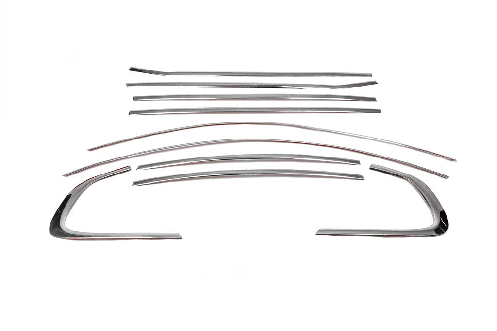 Full Window Trim Stainless Steel (10 pcs) for BMW X6 E-71 2008-2014 - image 2