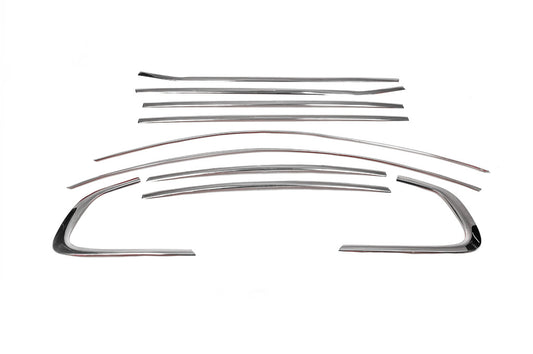 Full Window Trim Stainless Steel (10 pcs) for BMW X6 E-71 2008-2014 - image 2