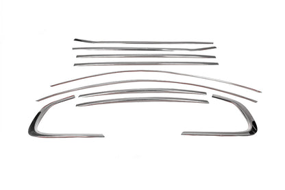 Full Window Trim Stainless Steel (10 pcs) for BMW X6 E-71 2008-2014 - image 2