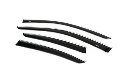 Window deflectors with chrome trim (4 pcs, HIC) for Lexus GS 2011-2020 - image 6