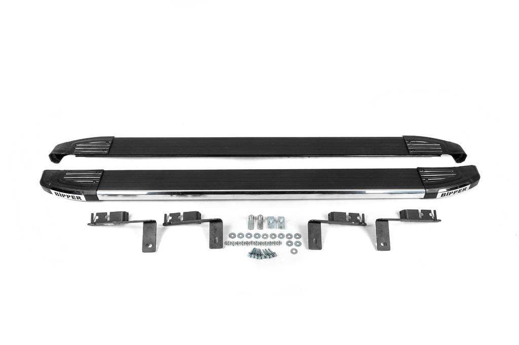 Lateral platforms Omsa Black (2 PCs Alu.) for Peugeot Bipper - Reelken Auto