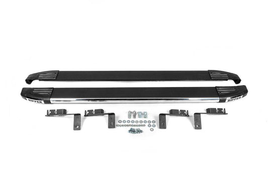 Lateral platforms Omsa Black (2 PCs Alu.) for Peugeot Bipper - Reelken Auto
