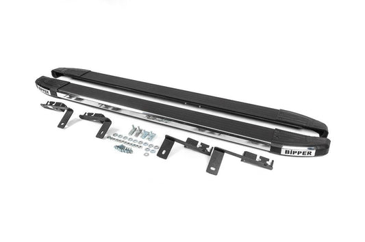 Lateral platforms Omsa Black (2 PCs Alu.) for Peugeot Bipper - Reelken Auto