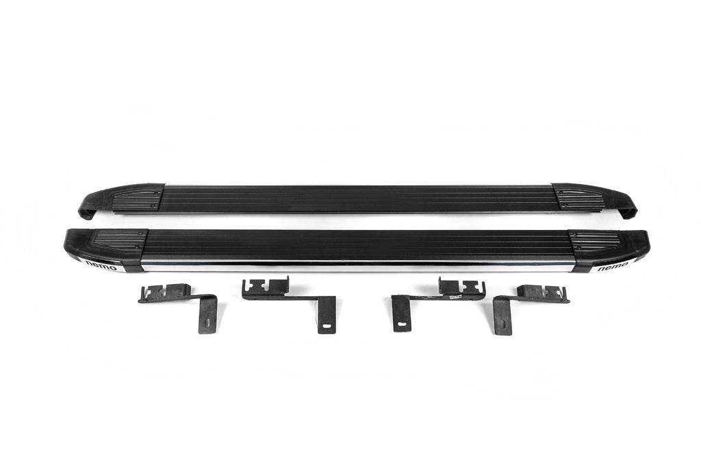 Lateral platforms Omsa Black (2 PCs Alu.) for Citroen Nemo - Reelken Auto