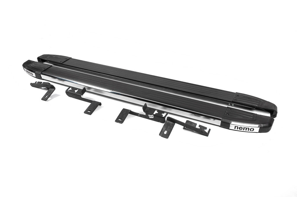 Side Steps Omsa Black (2 pcs, aluminum) for Citroen Nemo 2007-2017 - image 2