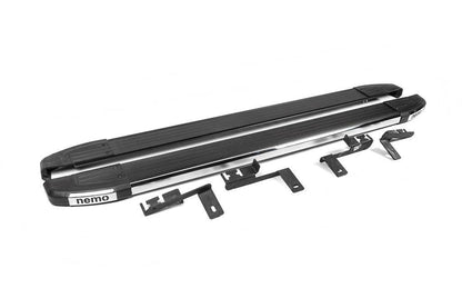 Lateral platforms Omsa Black (2 PCs Alu.) for Citroen Nemo - Reelken Auto