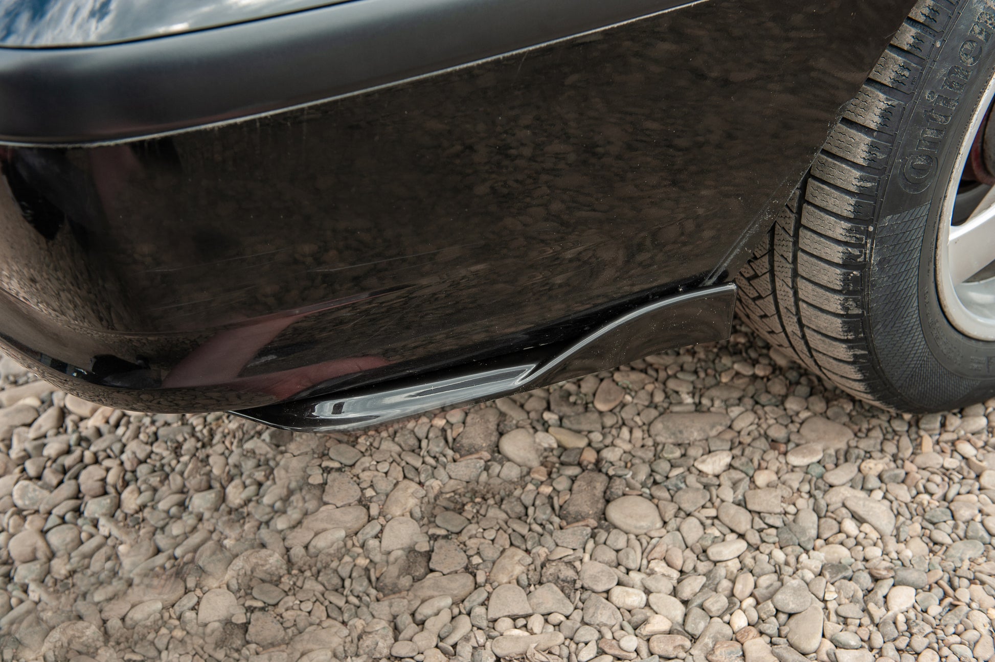 Universal Flap rear bumper trims type-E (2 pcs, gloss black, ABS plastic) - image 4