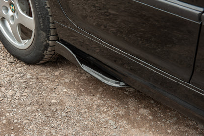 Universal Flap side sills type-E (2 pcs, gloss black, ABS plastic) - image 1