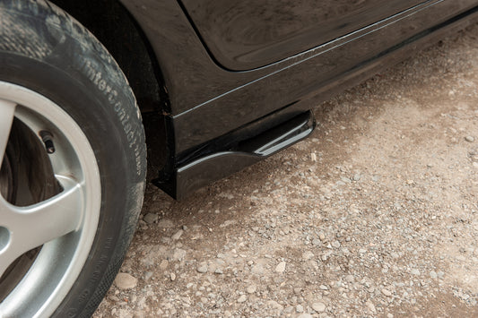 Universal Flap Side Skirt Extensions Type-E (2 pcs, Gloss Black, ABS Plastic) - image 2