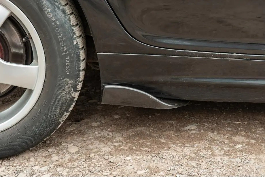 Universal Flap Side Skirt Extensions Type-F (2 pcs, Gloss Black, ABS Plastic) - image 10