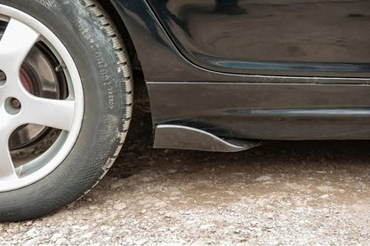 Universal Flap Side Skirt Extensions Type-F (2 pcs, Gloss Black, ABS Plastic) - image 2