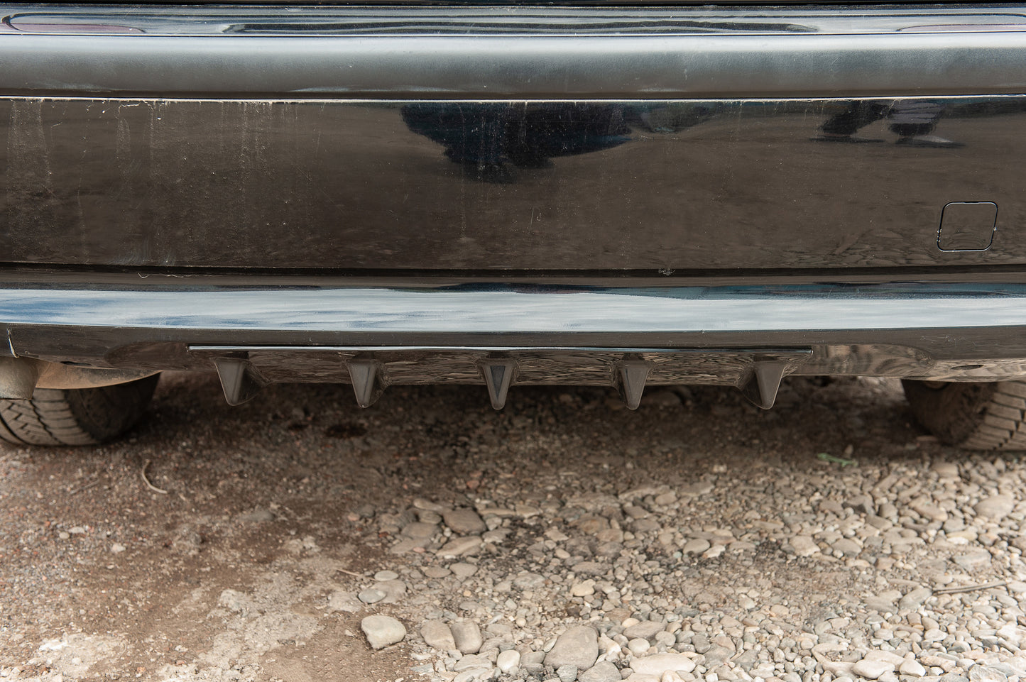 Universal rear diffuser type-E (gloss black, ABS plastic) - image 11