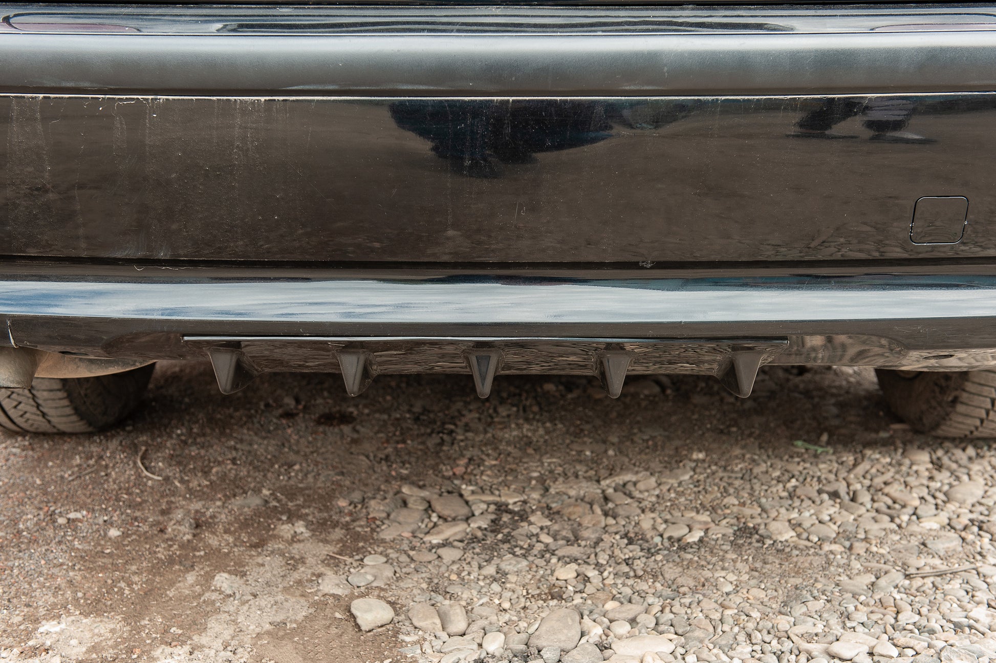Universal rear diffuser type-E (gloss black, ABS plastic) - image 11