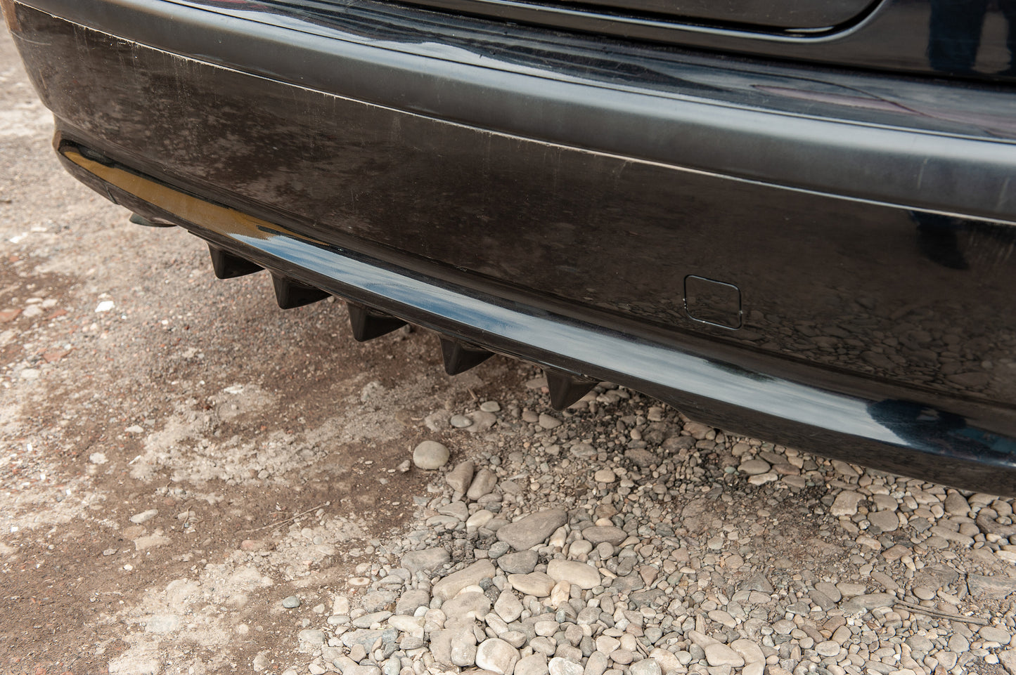 Universal rear diffuser type-E (gloss black, ABS plastic) - image 12