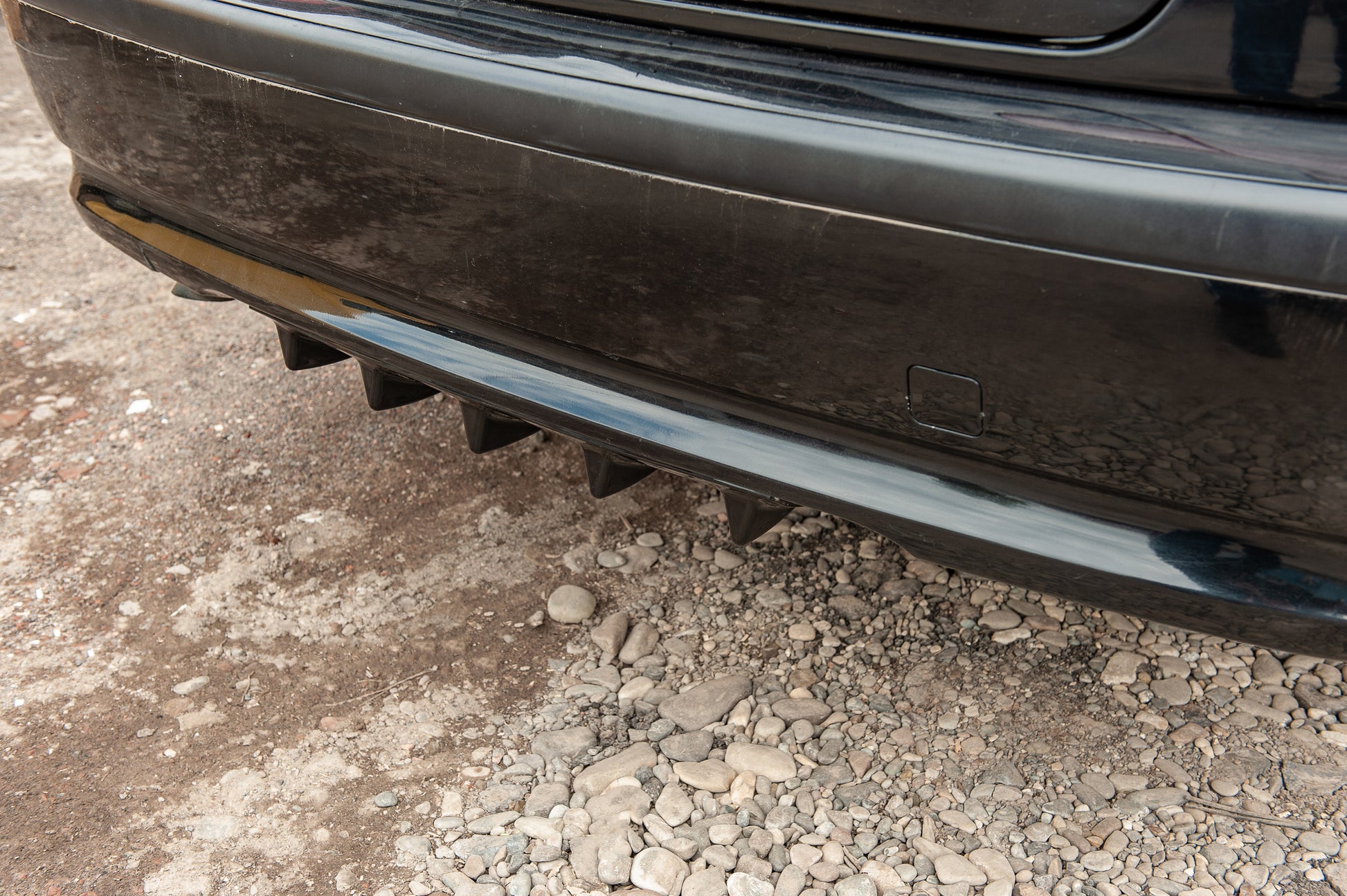 Universal rear diffuser type-E (gloss black, ABS plastic) - image 12