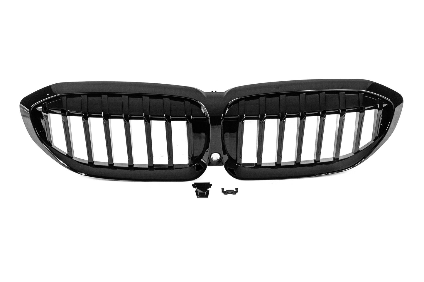 Kidney Grilles 1 Bar (2018-2022, Gloss Black) for BMW 3 Series G20/G21 2018- - image 2