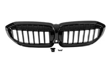 Kidney Grilles 1 Bar (2018-2022, Gloss Black) for BMW 3 Series G20/G21 2018- - image 2