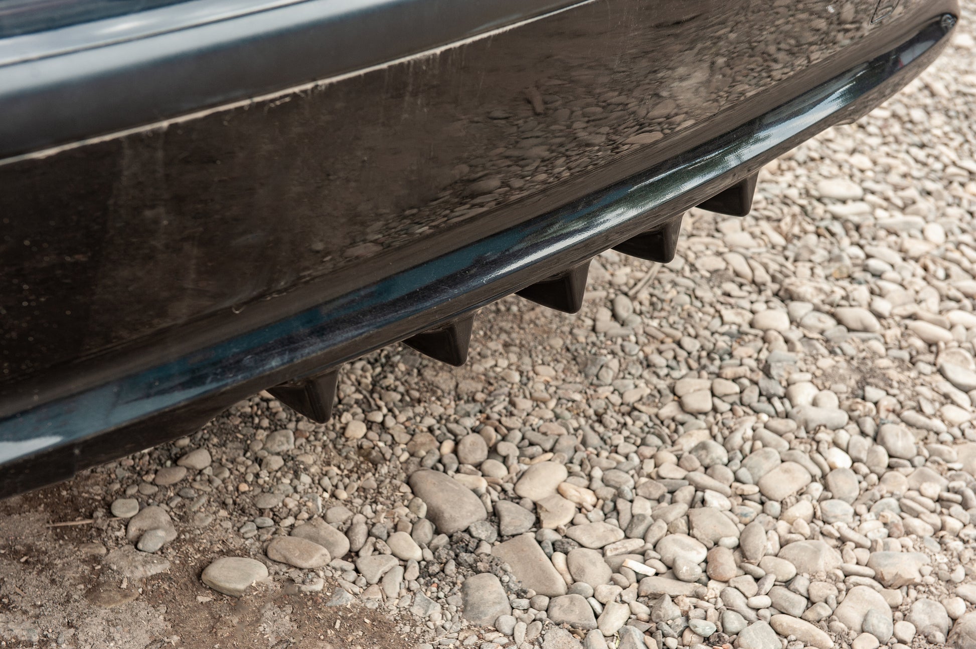 Universal rear diffuser type-E (gloss black, ABS plastic) - image 3