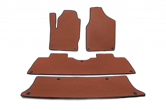 EVA mats (3 rows, brown) for Volkswagen Sharan 1995-2010 - Reelken Auto