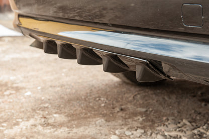Universal rear diffuser type-E (gloss black, ABS plastic) - image 14