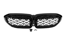 Diamond Black Kidney Grilles (2018-2022, black surround) for BMW 3 Series G20/G21 2018- - image 2
