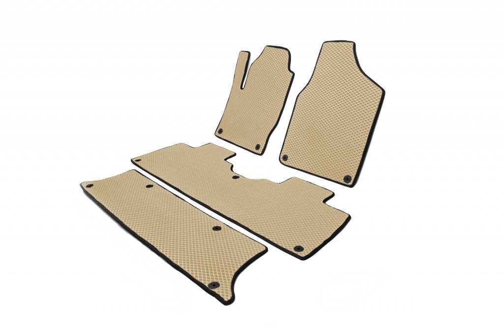 EVA mats (3 rows, beige) for Volkswagen Sharan 1995-2010 - Reelken Auto