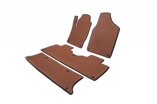 EVA mats (3 rows, brown) for Volkswagen Sharan 1995-2010 - Reelken Auto