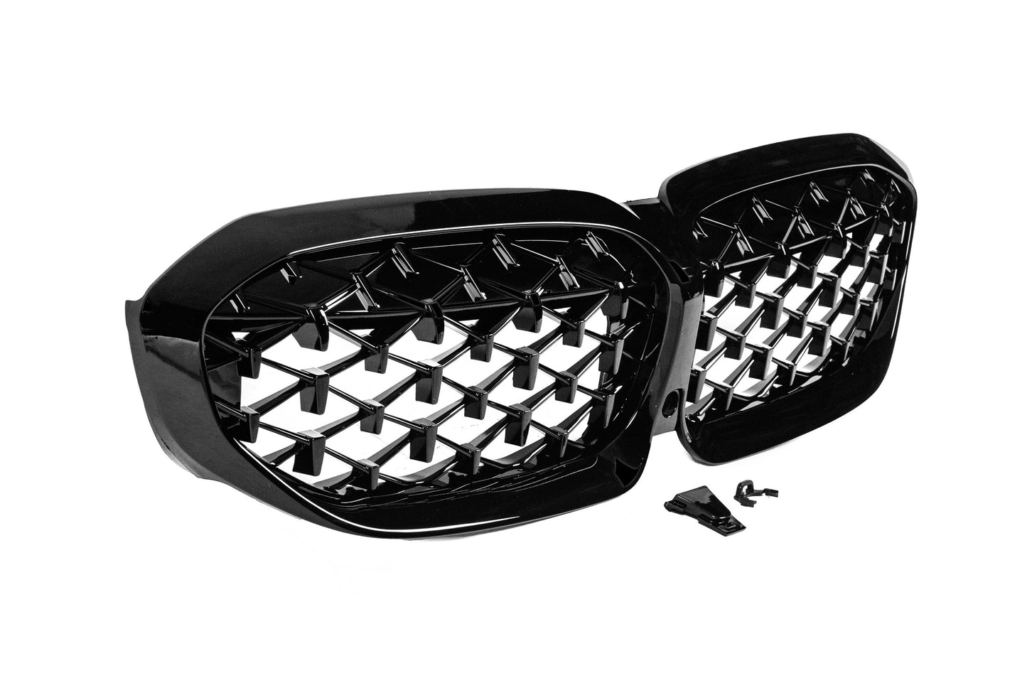 Diamond Black Kidney Grilles (2018-2022, black surround) for BMW 3 Series G20/G21 2018- - image 4