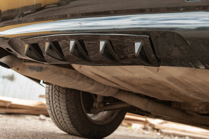Universal rear diffuser type-E (gloss black, ABS plastic) - image 15