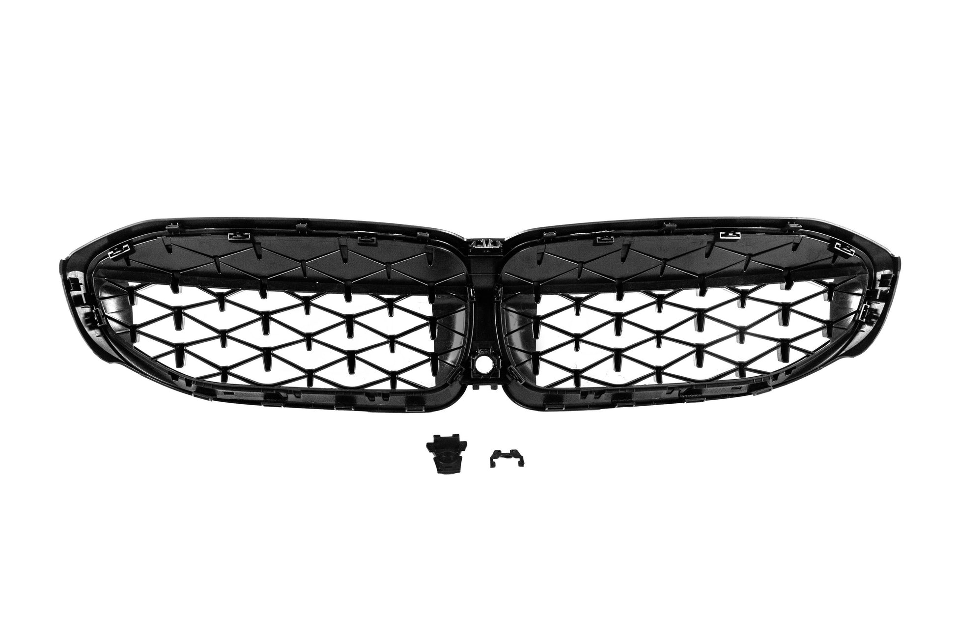 Diamond Black Kidney Grilles (2018-2022, black surround) for BMW 3 Series G20/G21 2018- - image 5