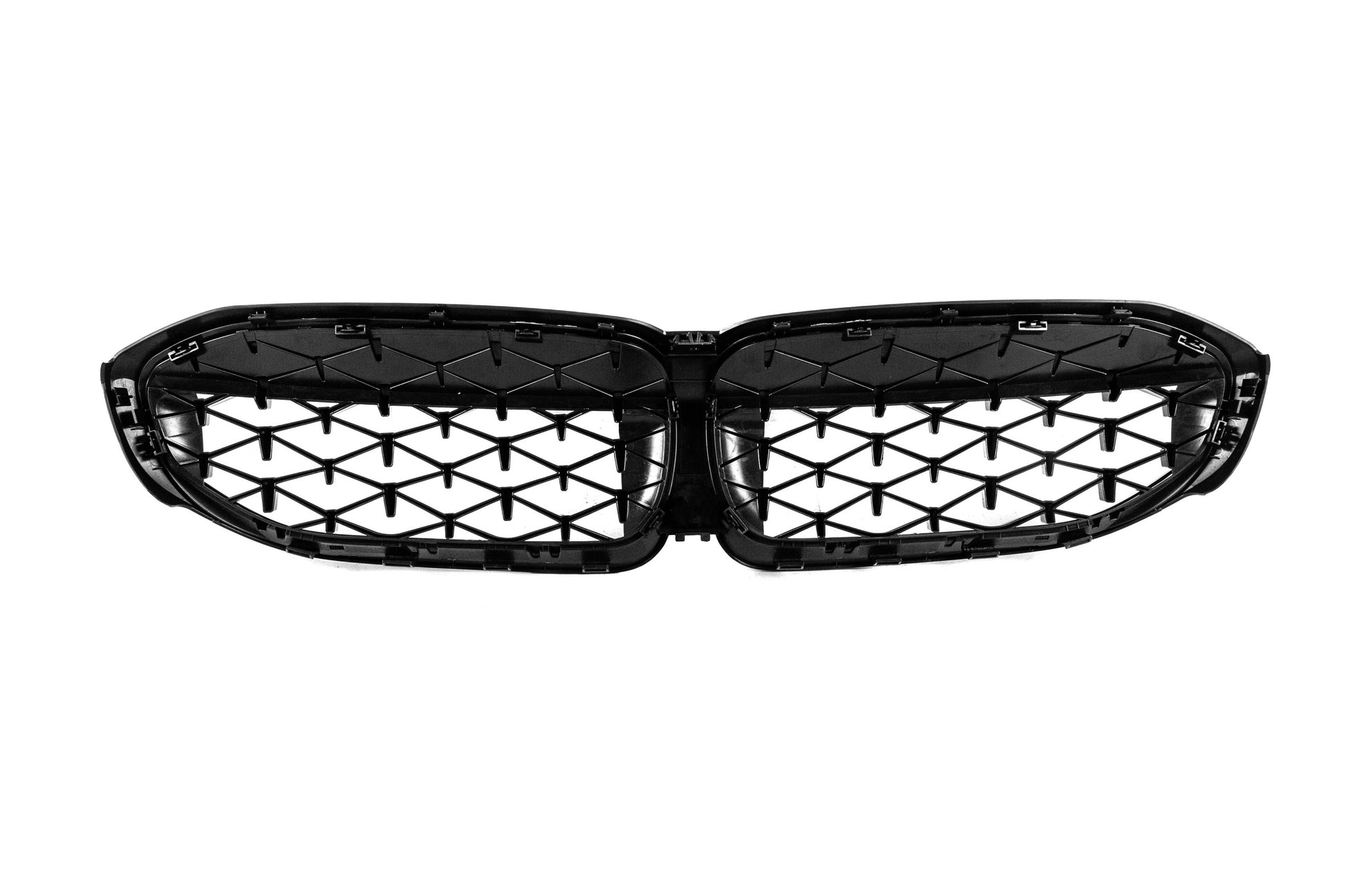 Diamond Black Kidney Grilles (2018-2022, black surround) for BMW 3 Series G20/G21 2018- - image 9
