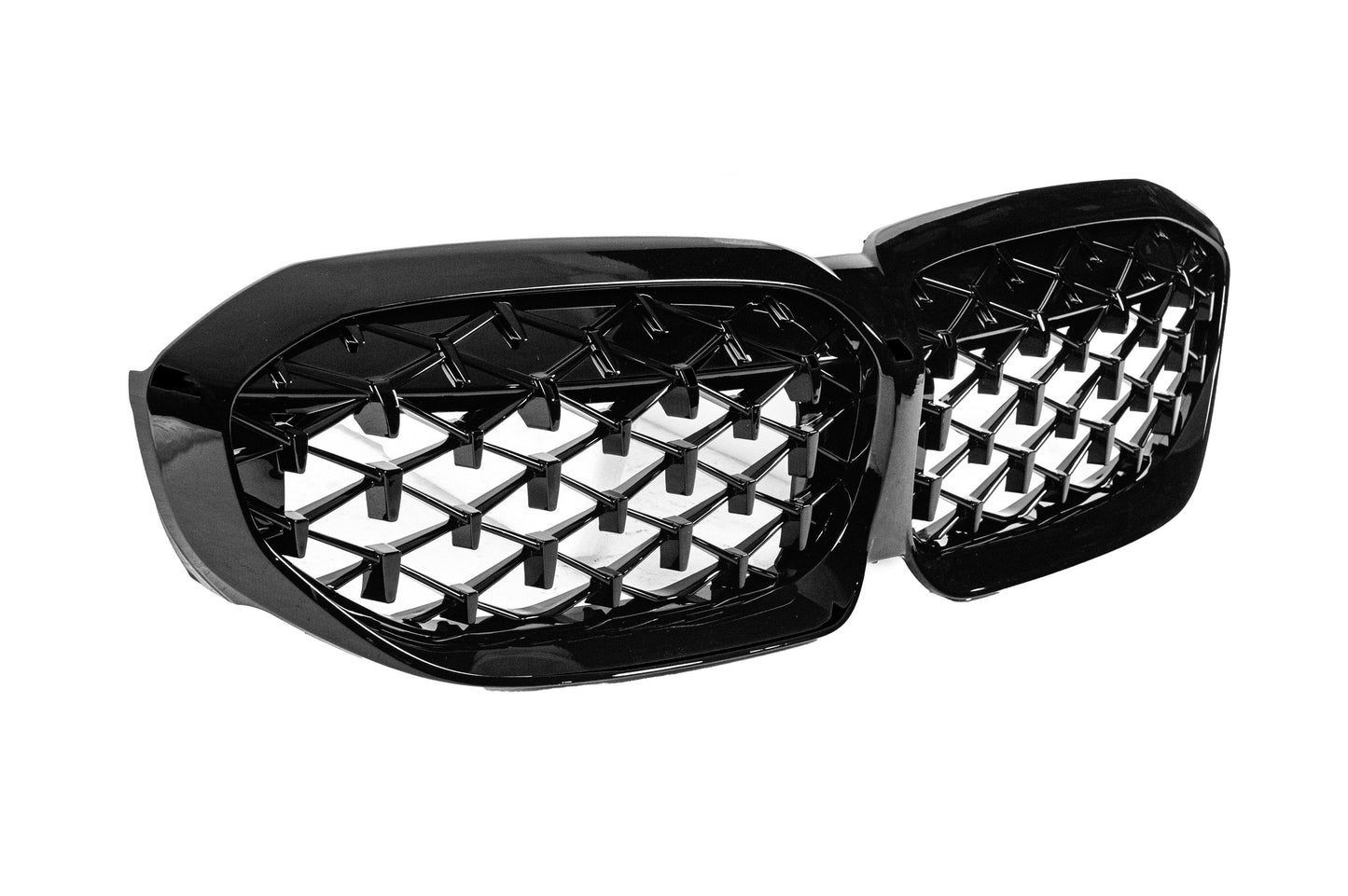 Diamond Black Kidney Grilles (2018-2022, black surround) for BMW 3 Series G20/G21 2018- - image 8