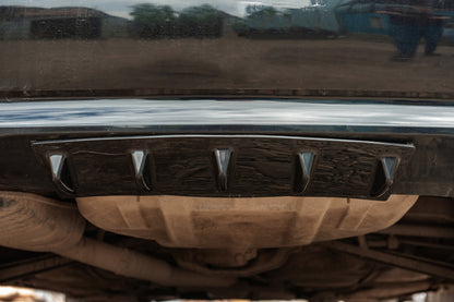 Universal rear diffuser type-E (gloss black, ABS plastic) - image 17