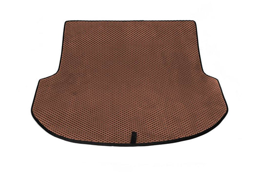 Trunk mat (EVA, Brown) (5 seats) for Hyundai Santa Fe 3 2012-2018 - Reelken Auto