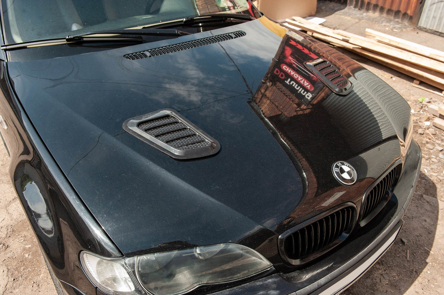 Cover on the hood type-B (2 pcs., ABS) - Reelken Auto