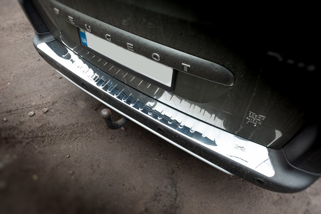 Rear Bumper Protector Carmos V2 Stainless Steel for Peugeot Partner Tepee 2008-2018 - image 1