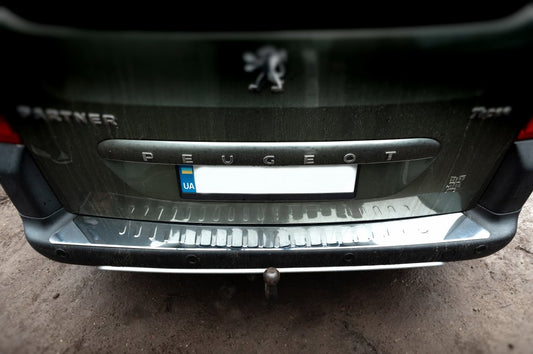 Rear Bumper Protector Carmos V2 Stainless Steel for Citroen Berlingo 2008-2018 - image 2